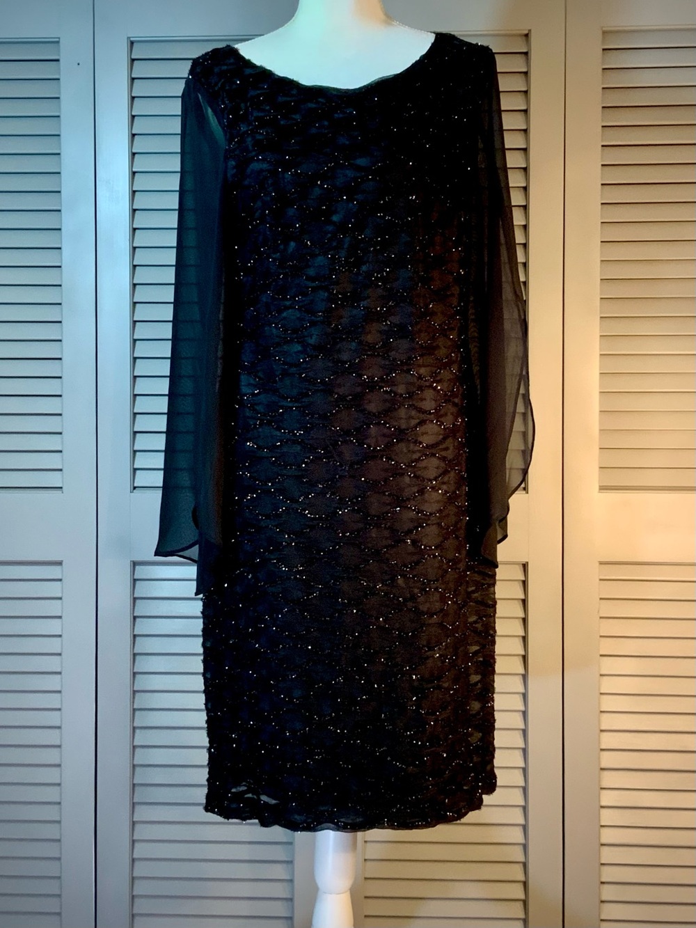 Connected Apparel Black Cocktail Dress - Picture 8 of 10